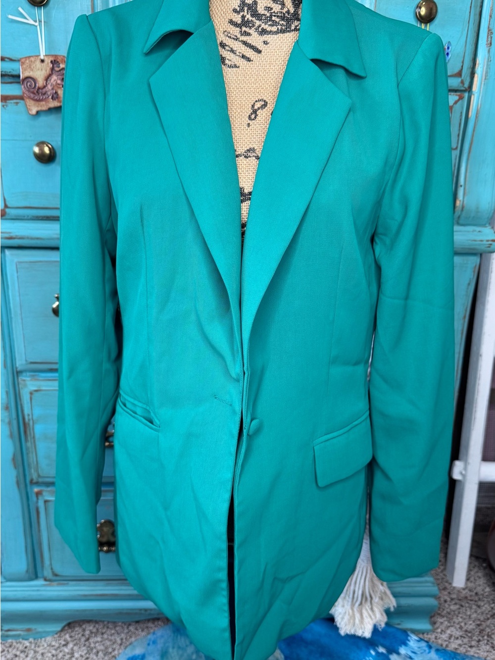 ANDREE BY UNIT Teal Blazer